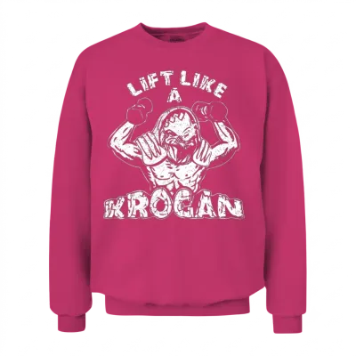 Lift Like a Krogan Unisex Sweatshirt - Heliconia