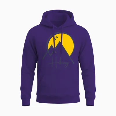 Hiking - Keep Calm and Hike On Unisex Hoodie - Purple