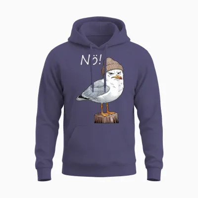 Lustig Möwen Spruch Einfach Nö Norddeutsch Küstenmotiv Möwen Unisex Hoodie - Heather Sport Dark Navy