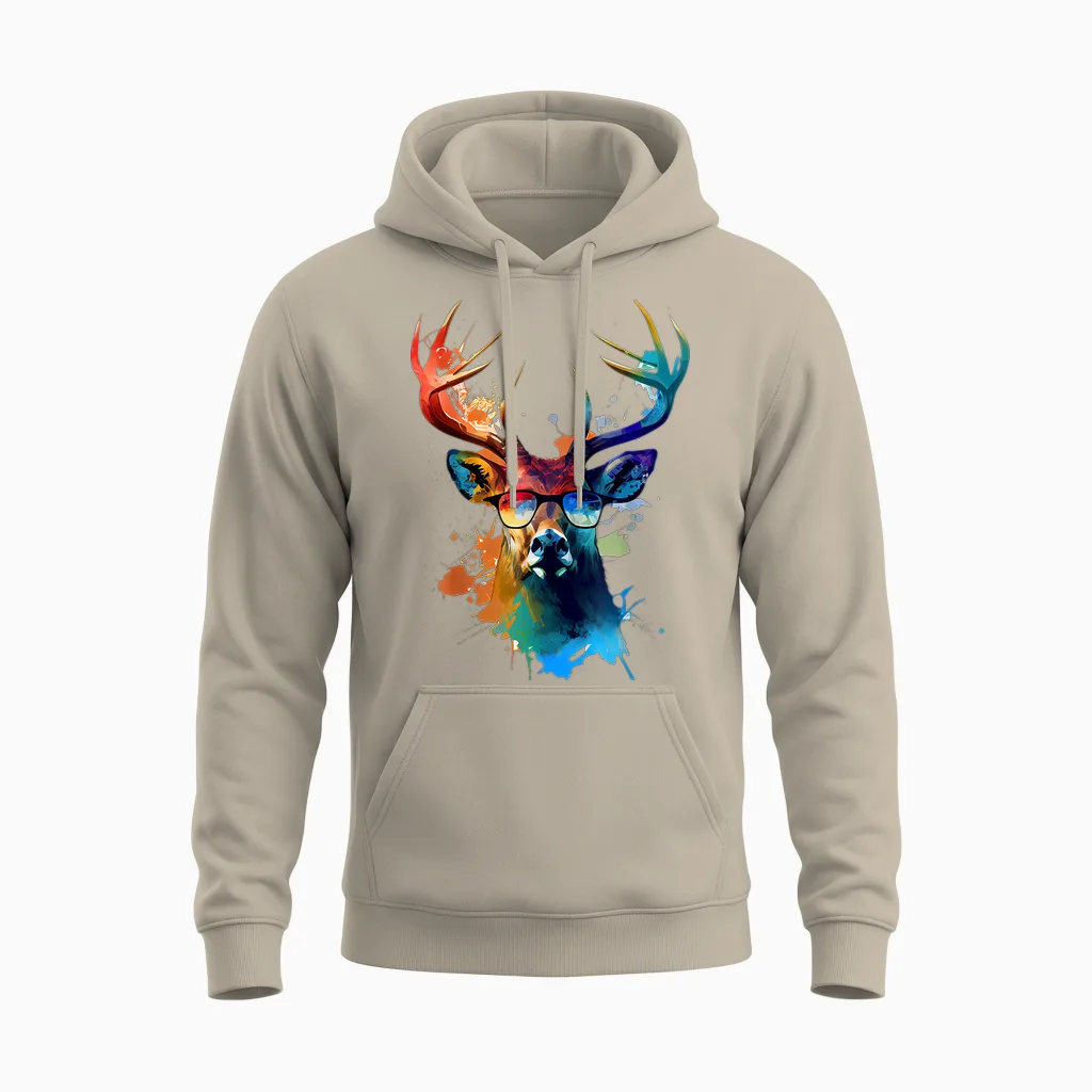 Hirsch Unisex Hoodie in Sand