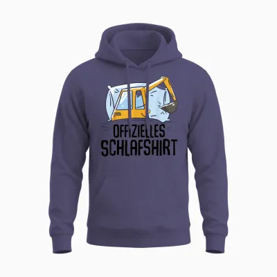 Bagger Offizielles Schlafshirt Schlafanzug Nachthemd Bagger Unisex Hoodie - Heather Sport Dark Navy