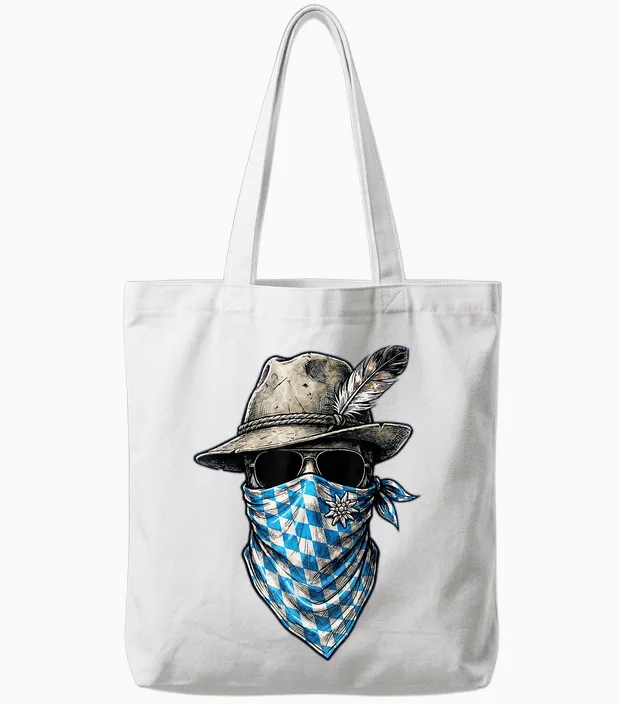 Trachtenshirt Herren Trachten Shirt Bayrisch Lausbua Bayern Tote Bags in White
