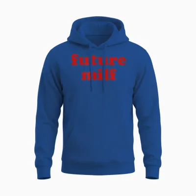 Future Milf Shirt Y2k Aesthetic T-Shirt, White, S Unisex Hoodie - Royal