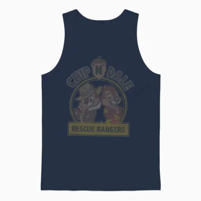Disney Chip 'n' Dale Rescue Rangers Iconic Logo Unisex Tank Top - Navy