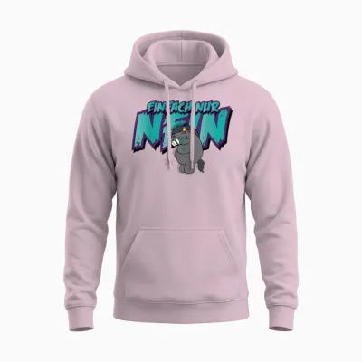 Pummel & Friends - Grummeleinhorn Simply No T-Shirt, Black, S Unisex Hoodie - Light Pink