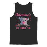 Valentine's Day Unisex Tank Top - Black – 1