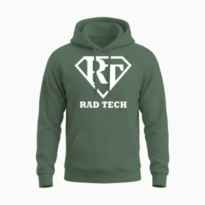 Radiology Tech Super Hero Rad Tech Unisex Hoodie - Military Green