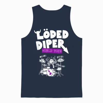 Diary of a Wimpy Kid Loded Diper Band World Tour Funny Unisex Tank Top - Navy
