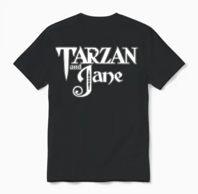 Tarzan and Jane Logo T-Shirt, Black, S Unisex T-Shirt - Black