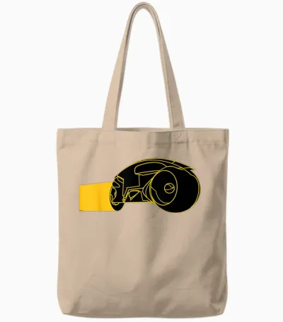 Disney Tron Original 1982 Movie Game Grid Light Cycle Tote Bags - Natural