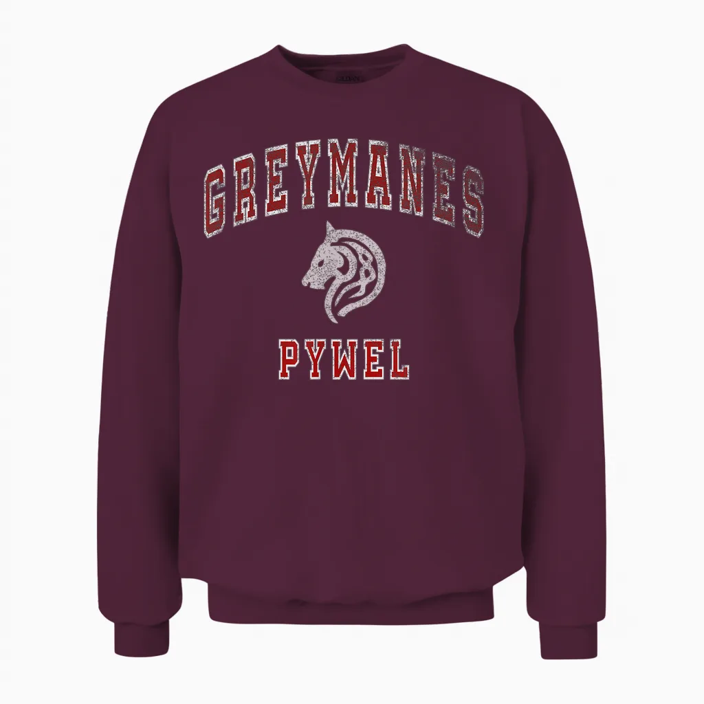 Distressed Greymanes Crimson Desert Pywel Funny Design Unisex Sweatshirt in Maroon