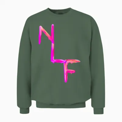 Nlf Watercolor - Detailed Design Unisex Sweatshirt - Military Green