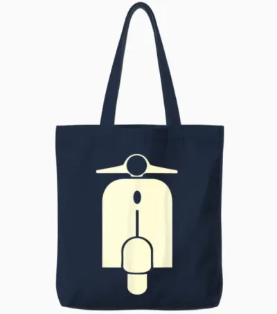 Motor-Roller Front - Roller Tote Bags - Navy