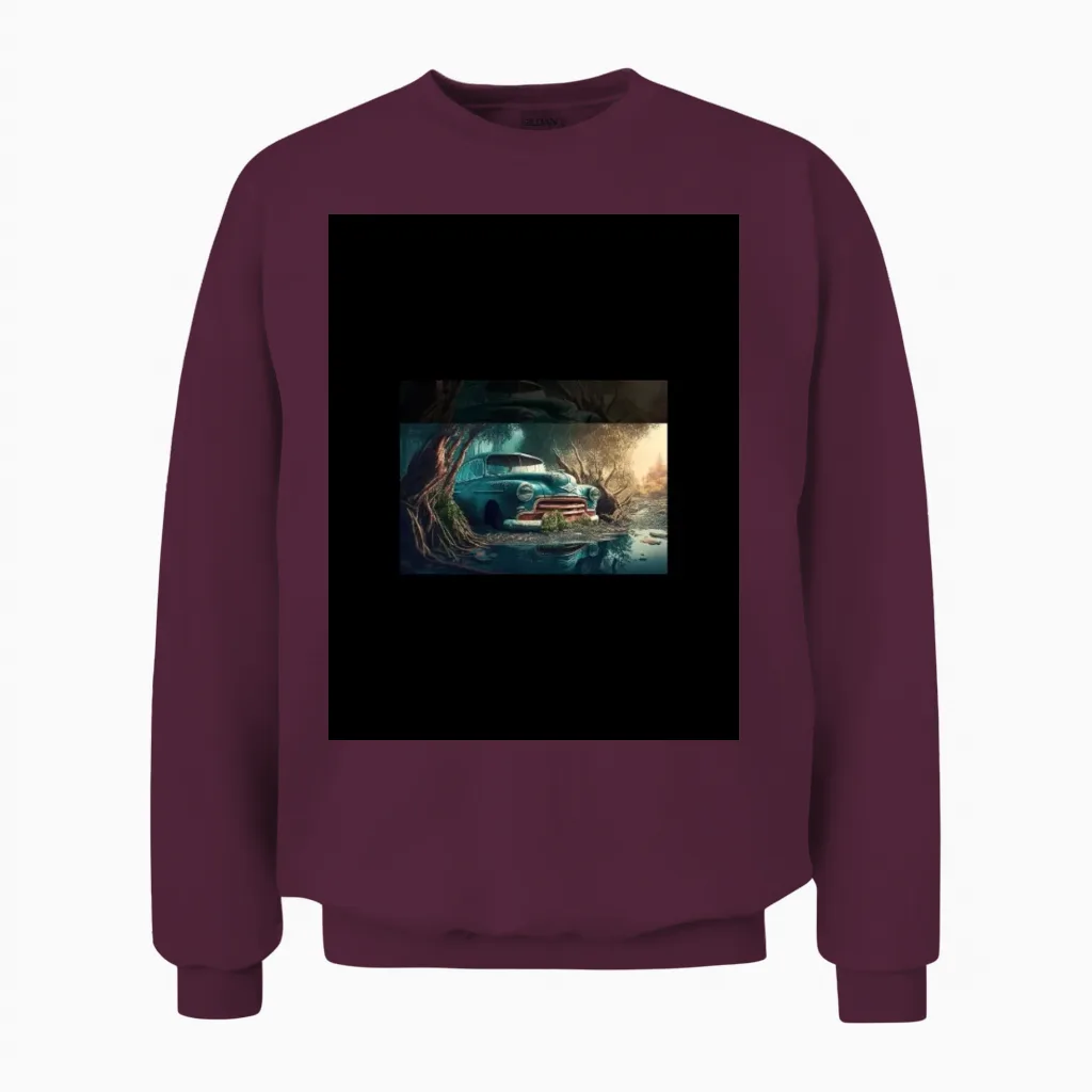 Design Sans Titre -6- Unisex Sweatshirt in Maroon