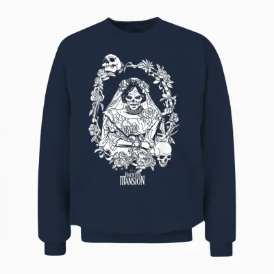 Haunted Mansion Bride Halloween Unisex Sweatshirt - Navy