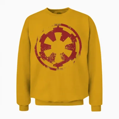 Star Wars Distressed Empire Logo Rust T-Shirt, Black Unisex Sweatshirt - Gold