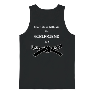 Girlfriend Black Belt Karate Martial Arts Unisex Tank Top - Black
