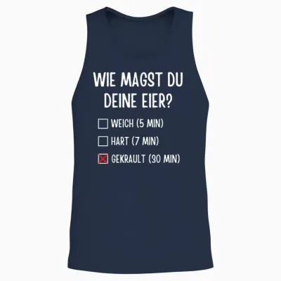 Wie Magst Du Deine Eier? Gekrault Unisex Tank Top - Navy