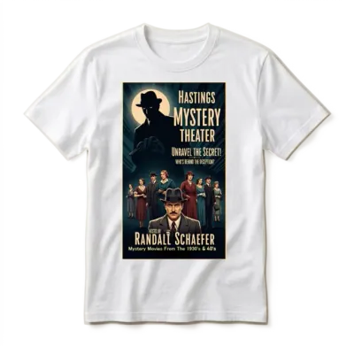 Hastings Mystery Theater - Movie Unisex T-Shirt - White