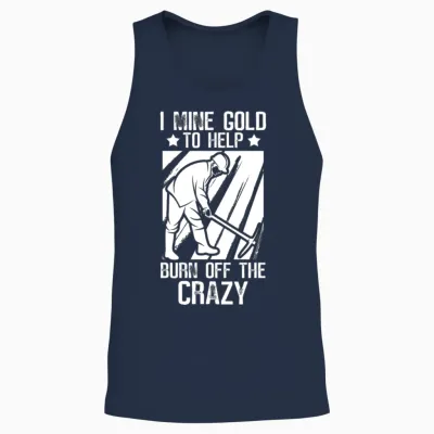 Gold Mining Unisex Tank Top - Navy