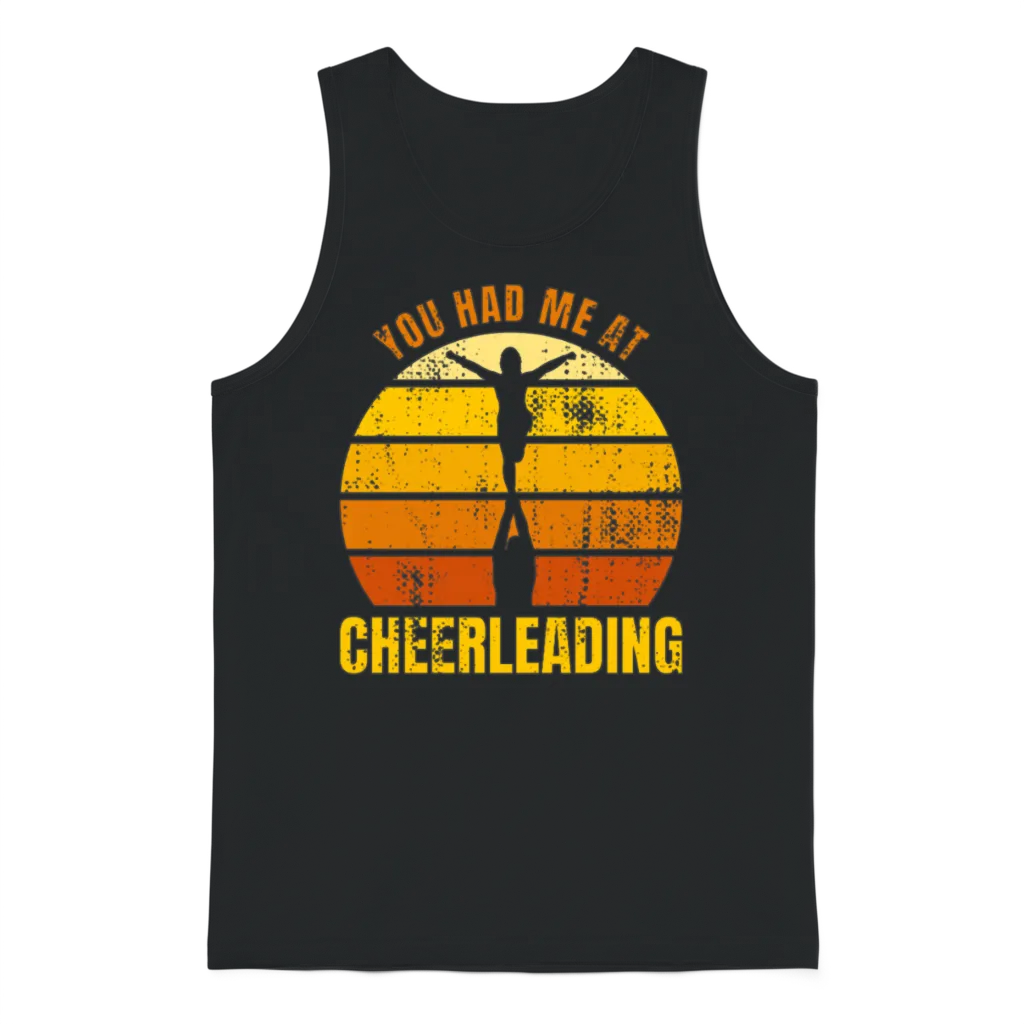 Funny Cheerleader Saying Unisex Tank Top - Black