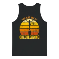 Funny Cheerleader Saying Unisex Tank Top - Black – 1