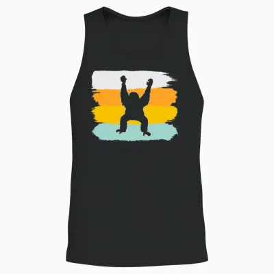 Orang Utan Retro Unisex Tank Top - Black