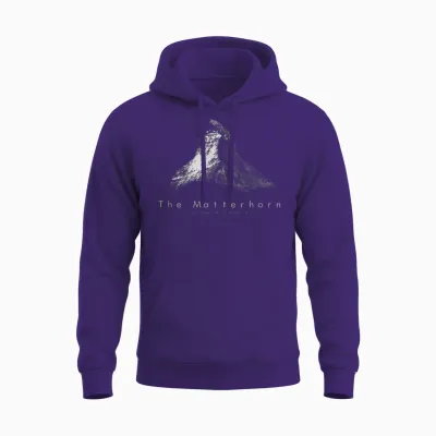 Minimalistisches Matterhorn-T-Shirt Unisex Hoodie - Purple