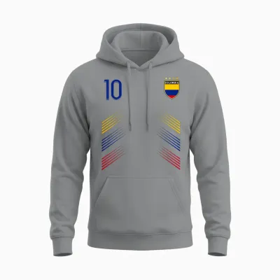 Colombia Flag for Colombian Pride Lovers T-Shirt, Black, S Unisex Hoodie - Sport Grey