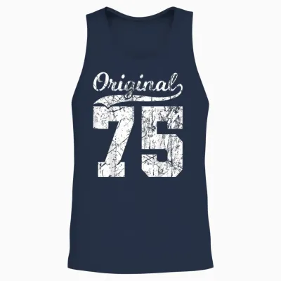 75 Original 49 Jahren Mann Frau Geburtstag Unisex Tank Top - Navy