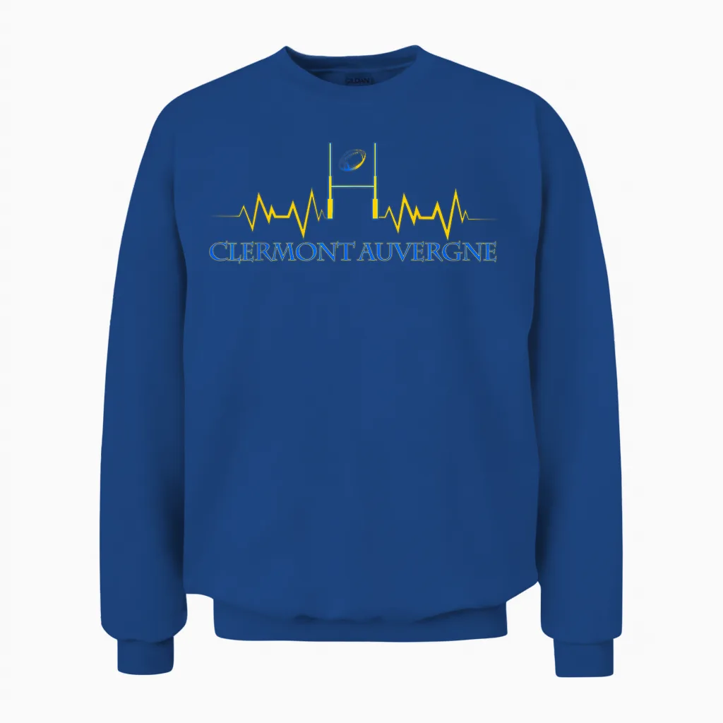Passion Rugby Clermont Auvergne Supporter Man Woman Child T-Shirt, Black, S Unisex Sweatshirt in Royal