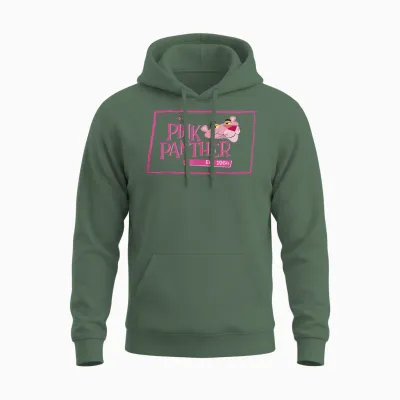 Portrait Logo Pink Panther Unisex Hoodie - Military Green