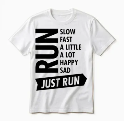 Just Run Unisex T-Shirt - White