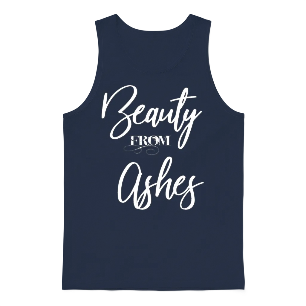 Beauty from Ashes Unisex Tank Top - Navy