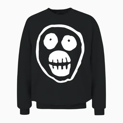 The Mighty Boosh Skull - Halloween Unisex Sweatshirt in Black