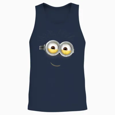 Despicable Me Minions Phil Smile Eyes T-Shirt, Yellow, S Unisex Tank Top - Navy
