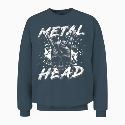Metal Head - Metal Unisex Sweatshirt - Dark Heather