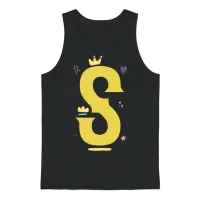 S This Is Letter S Capital First Letter in Your Unisex Tank Top - Black – 1