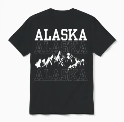 Alaska Hiker Hiking Nature Hike Unisex T-Shirt - Black