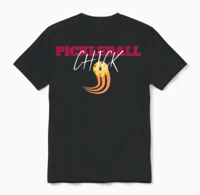 Unique Pickleball Design for Women & Girls Players Unisex T-Shirt - Black