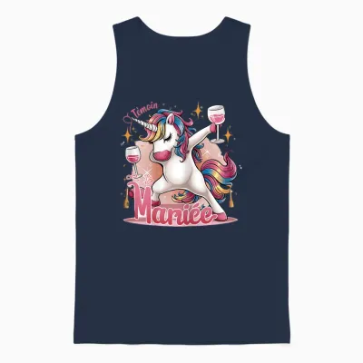 Team Unicorn Future Bride Witness of the Bride Evjf Humor T-Shirt, Black Unisex Tank Top - Navy