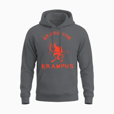 Krampus Vintage - Gruss Vom Krampus Unisex Hoodie - Charcoal