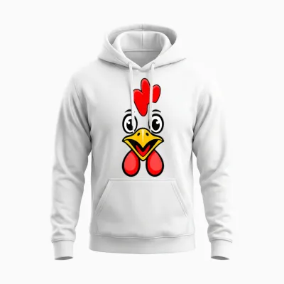 Chemise De Poulet Pour Adulte, Enfant, Homme Et Femme Unisex Hoodie - White