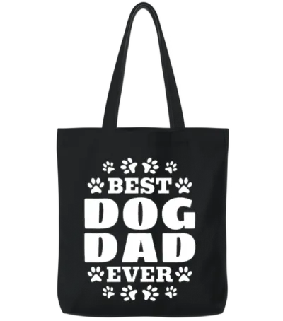 Pet Dog Owner Cute Dog Lover Dog Dad - Best Dog Da Tote Bags - Black