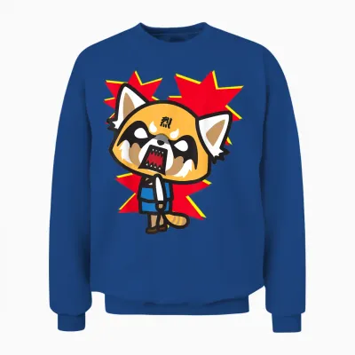 Aggretsuko Rage Face Unisex Sweatshirt - Royal