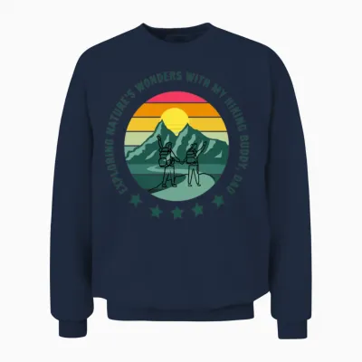 Hiking with Dad Unisex Sweatshirt - Navy