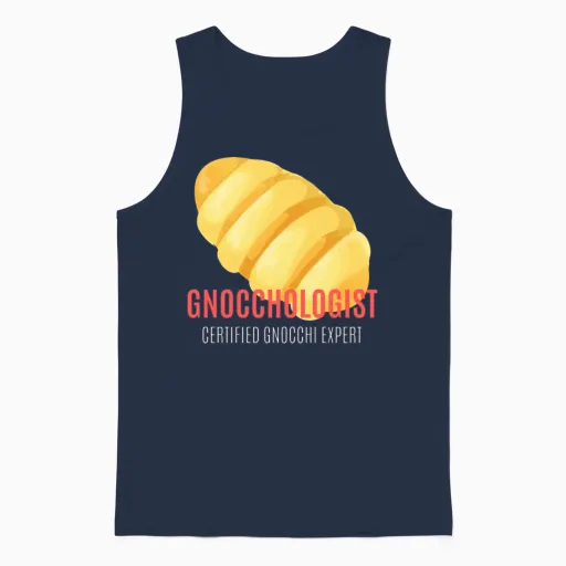 Certified Gnocchi Expert Unisex Tank Top - Navy