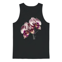 Elegant Orchids Unisex Tank Top - Black – 1
