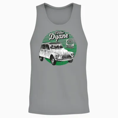 Citroën Dyane Car and Logo T-Shirt, Grey, S Unisex Tank Top - Sport Grey
