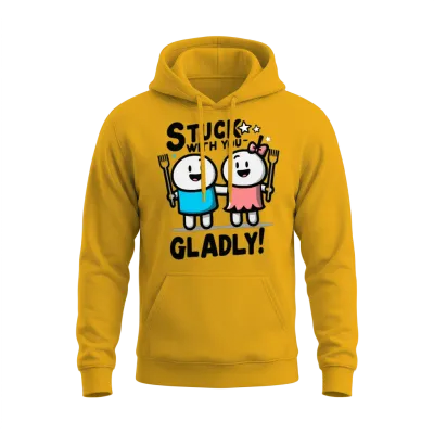 Stuck with You Badly Unisex Hoodie - Gold
